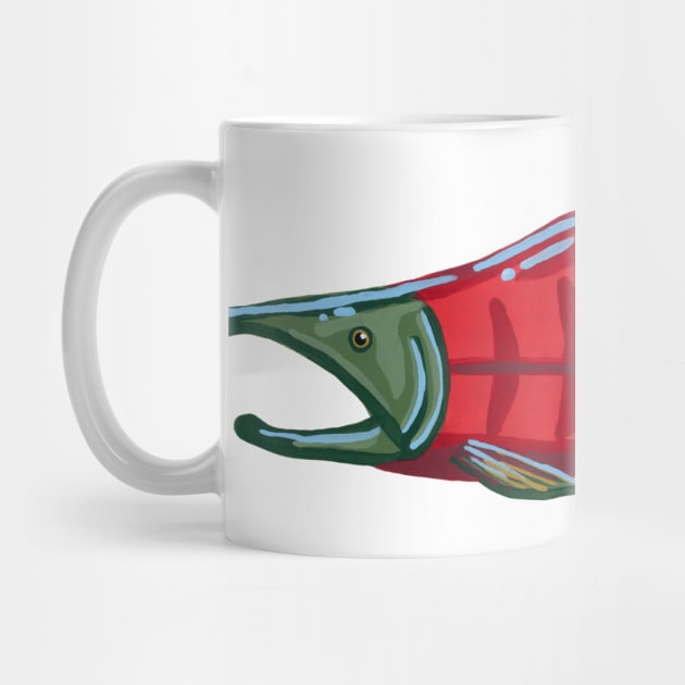 Pacific Salmon - Sockeye Salmon by paintedpansy